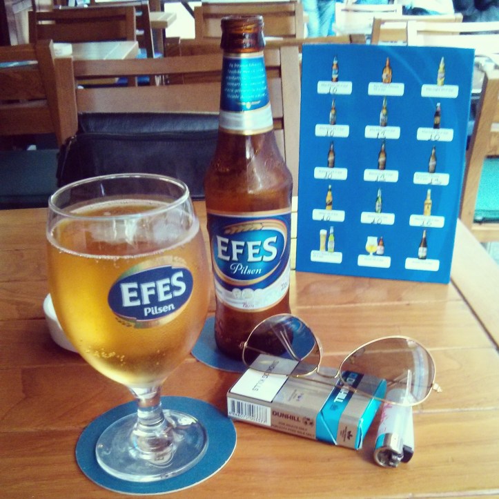 Efes Pilsner is a local brew. Quite quenching in the peak of summer that we faced.