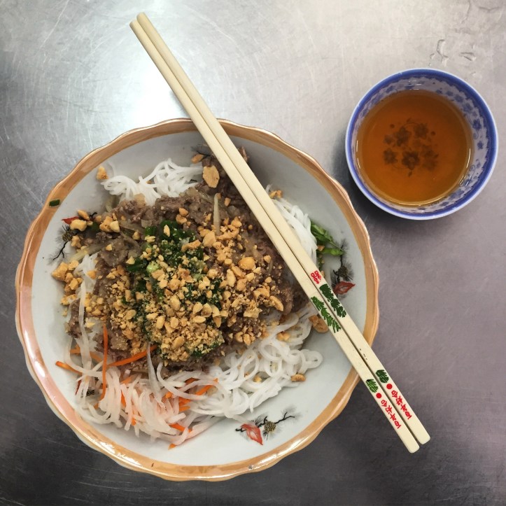 Bun Thit Bo meal in Hanoi