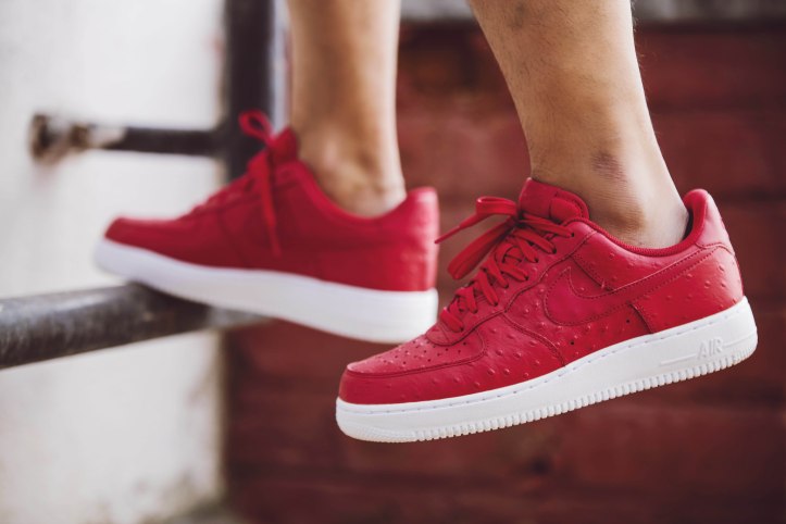 Air Force 1 LV8 Ostrich Leather Red