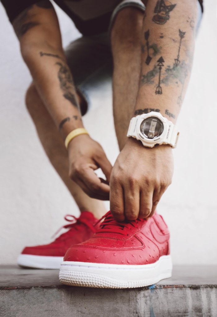 Nike Air Force 1 Red Ostrich