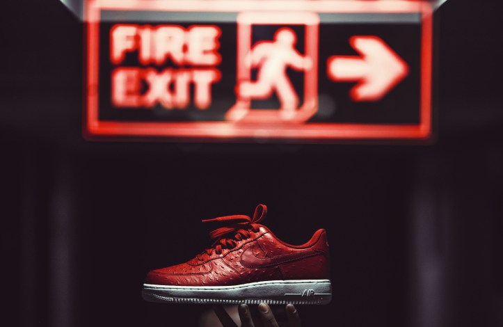 Nike Air Force 1 Red Ostrich