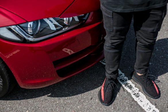 Yeezy Boost 350 V2 Black Red | bowties and bones